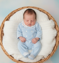 Load image into Gallery viewer, Baby Boys Powder Blue Classic Romper