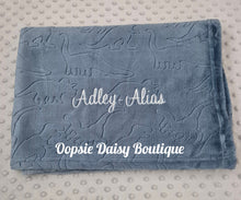Load image into Gallery viewer, Personalised Baby Blanket Supersoft Dinosaur Embossed Design