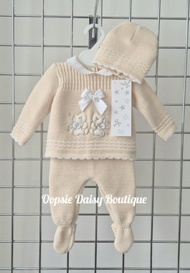 Teddy Bear Knitted Set 0-3mth