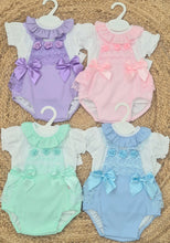 Load image into Gallery viewer, Rose Romper &amp; Blouse Set, Large Bow Back