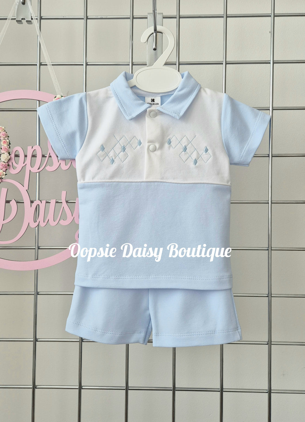 Boys Blue Polo Shorts Sets