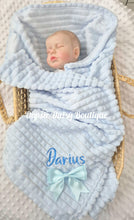 Load image into Gallery viewer, Personalised Ribbon Blanket &amp; Cardigan Set - Boys &amp; Girls
