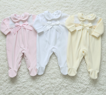 Load image into Gallery viewer, Baby Girls Pretty Romper - Pink White Cream - Spanish Baby Romper