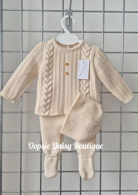 Baby Boys Knitted Trouser Set 0-3mth