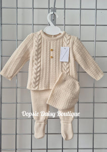 Baby Boys Knitted Trouser Set 0-3mth