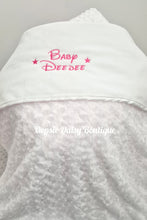 Load image into Gallery viewer, Personalised Baby Blanket Supersoft Rosebud Design X 6 Colours  , Disney Font