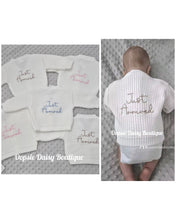 Load image into Gallery viewer, Just Arrived White Ribbed Baby Cardigan,  Choose Colour