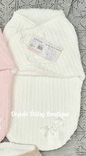 Load image into Gallery viewer, Personalised Baby Blanket,Swaddle Nest &amp; Hat Set