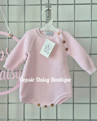 Pink Knitted Romper Dandelion