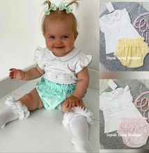 Load image into Gallery viewer, Girls Pretty Smocked Jam Pants Set