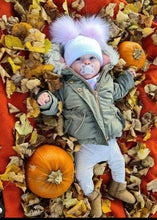 Load image into Gallery viewer, Personalised Blanket &amp; Pom Pom Hat Set , Blue or Pink