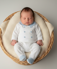 Load image into Gallery viewer, Baby Boys White Classic Romper
