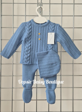 Baby Boys Knitted Trouser Set 0-3mth