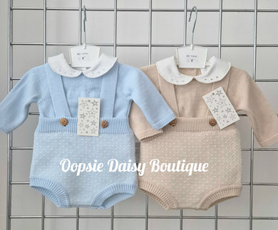 Boys Knitted Dungaree Jam Sets