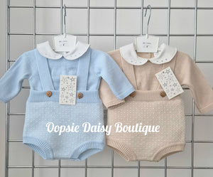 Boys Knitted Dungaree Jam Sets
