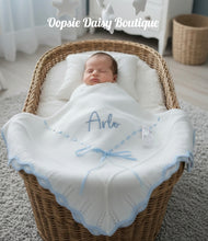 Load image into Gallery viewer, Personalised Baby Shawl, Choose Colour