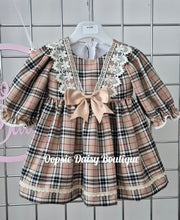 Load image into Gallery viewer, Pretty Caramel Tartan Dress