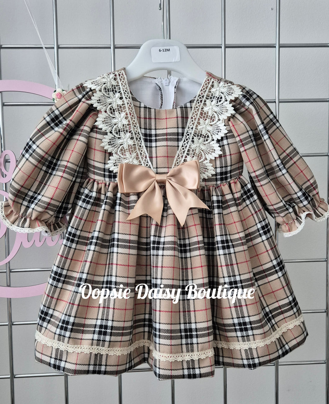 Pretty Caramel Tartan Dress