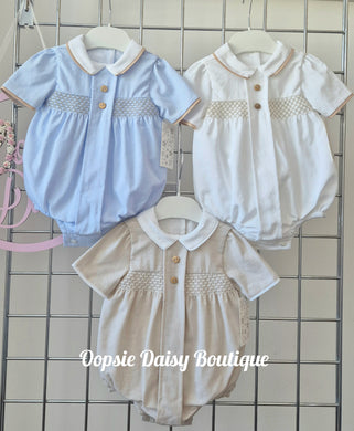 Boys Smocked Romper