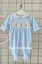 Load image into Gallery viewer, Baby Boys Soldier Smocked Romper