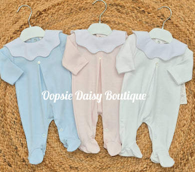 Boys & Girls Soft Cotton Scalloped Romper All In One