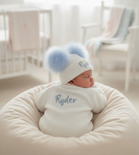 Load image into Gallery viewer, Ryder blue set in beanbag - white nursery