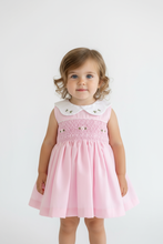 Load image into Gallery viewer, Sleeveless pink smocked dress - Option 3