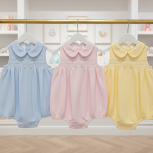 Load image into Gallery viewer, Smocked Rompers on Boutique Rail