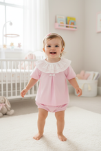 Load image into Gallery viewer, Toddler in pink outfit option 3