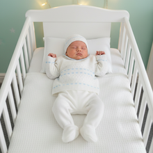 Load image into Gallery viewer, White &amp; Blue Knit Fairy Lights 4