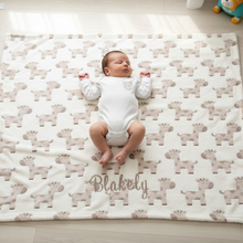 Load image into Gallery viewer, Wide shot showing large blanket on floor