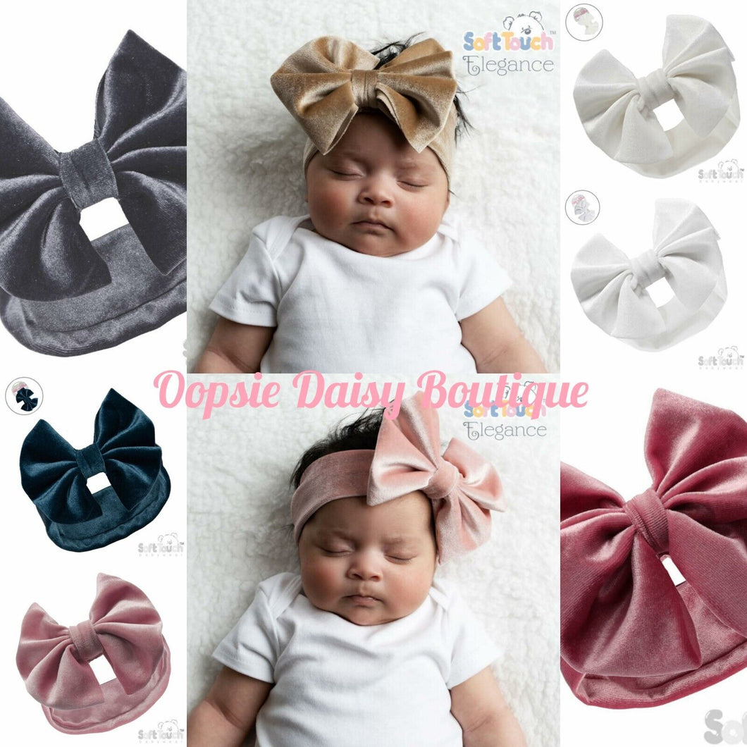 Velvet Headbands Size 0-12mth