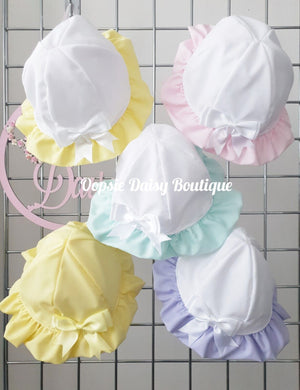 Baby Girls Summer Bonnet Ribbon  Summer Hat
