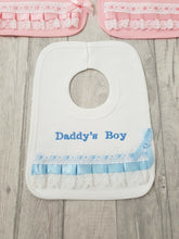 Load image into Gallery viewer, Mummys Girl/Boy &amp; Daddys Girl/Boy Ribbon Lace &amp; Bow Bib - Oopsie Daisy Baby Boutique