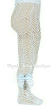 Load image into Gallery viewer, Sale Condor Open Weave Spanish Pelerine Ribbon Tights