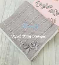 Load image into Gallery viewer, Personalised Baby Blanket Deluxe Supersoft Cosy Sherpa Back
