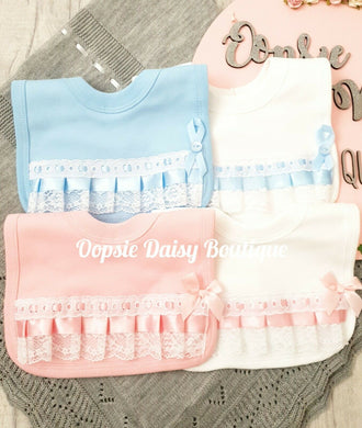 Spanish Style Ribbon Lace & Bows Bibs
