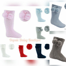 Load image into Gallery viewer, Pelerine Knee High Pom Pom Socks