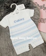 Load image into Gallery viewer, Personalised Boys &amp; Girls Knitted Rompers Dandelion Baby