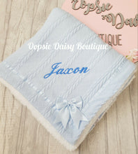 Load image into Gallery viewer, Personalised Baby Blanket Deluxe Supersoft Cosy Sherpa Back