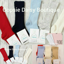 Load image into Gallery viewer, Baby Boys Girls Spanish Style 3/4 Ribbed Long Infant Socks upto 4yrs