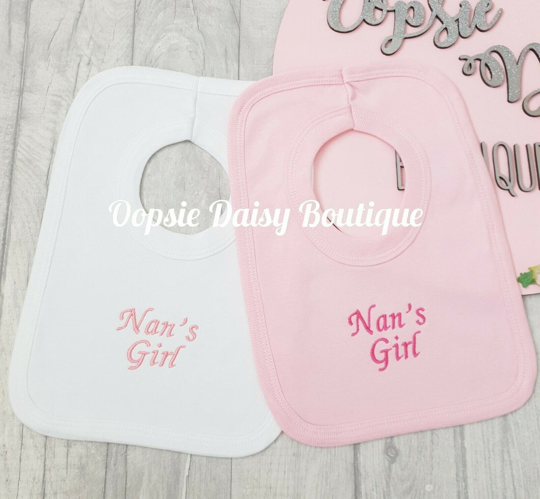 Nans Girls Cotton Bibs