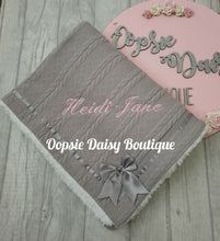 Load image into Gallery viewer, Personalised Baby Blanket Deluxe Supersoft Cosy Sherpa Back