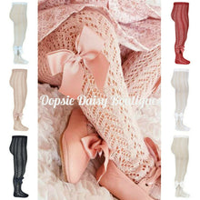 Load image into Gallery viewer, Sale Condor Open Weave Spanish Pelerine Ribbon Tights