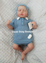 Load image into Gallery viewer, Baby Boy Knitted Jam Set Size 0-3mth with Hat