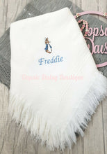 Load image into Gallery viewer, Personalised Peter Rabbit Baby Shawl Blanket