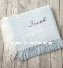 Load image into Gallery viewer, Personalised Baby Shawl Blanket - Star Design - Oopsie Daisy Baby Boutique