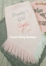 Load image into Gallery viewer, Baby Shawl Blanket with Ribbon Mummy&#39;s/Daddy&#39;s Boy/Girl