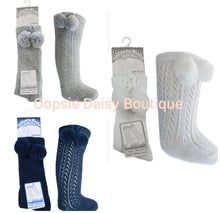 Load image into Gallery viewer, Pelerine Knee High Pom Pom Socks