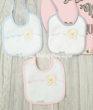 Load image into Gallery viewer, Personalised Spanish Teddy Bib With Towelling Back
